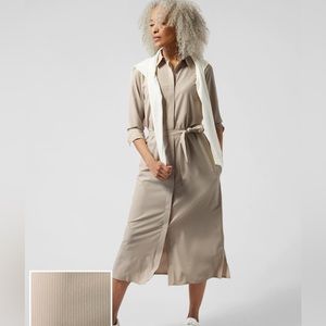 Athleta Urbanite Dress in Abalone Grey, size small
